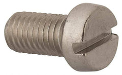 Value Collection - M10x1.50 Metric Coarse, 20mm Length Under Head Slotted Drive Machine Screw - Fillister Head, Grade 316 & A4 Stainless Steel, Uncoated, Without Washer - Eagle Tool & Supply