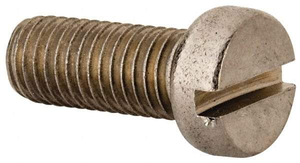 Value Collection - M10x1.50 Metric Coarse, 25mm Length Under Head Slotted Drive Machine Screw - Fillister Head, Grade 316 & A4 Stainless Steel, Uncoated, Without Washer - Eagle Tool & Supply