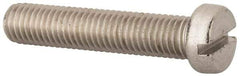 Value Collection - M10x1.50 Metric Coarse, 50mm Length Under Head Slotted Drive Machine Screw - Fillister Head, Grade 316 & A4 Stainless Steel, Uncoated, Without Washer - Eagle Tool & Supply