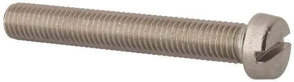 Value Collection - M10x1.50, 70mm Length Under Head Slotted Drive Machine Screw - Fillister Head, Grade 316 & A4 Stainless Steel, Uncoated, Without Washer - Eagle Tool & Supply