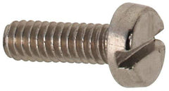 Value Collection - M2x0.40 Metric Coarse, 6mm Length Under Head Slotted Drive Machine Screw - Pan Head, Grade 316 & A4 Stainless Steel, Uncoated, Without Washer - Eagle Tool & Supply