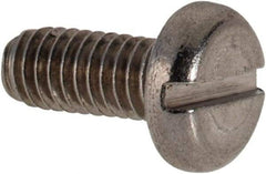 Value Collection - M2.5x0.45 Metric Coarse, 6mm Length Under Head Slotted Drive Machine Screw - Pan Head, Grade 316 & A4 Stainless Steel, Uncoated, Without Washer - Eagle Tool & Supply