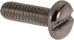 Value Collection - M2.5x0.45 Metric Coarse, 8mm Length Under Head Slotted Drive Machine Screw - Pan Head, Grade 316 & A4 Stainless Steel, Uncoated, Without Washer - Eagle Tool & Supply