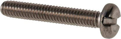Value Collection - M2.5x0.45 Metric Coarse, 16mm Length Under Head Slotted Drive Machine Screw - Pan Head, Grade 316 & A4 Stainless Steel, Uncoated, Without Washer - Eagle Tool & Supply