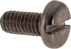 Value Collection - M3x0.50 Metric Coarse, 6mm Length Under Head Slotted Drive Machine Screw - Pan Head, Grade 316 & A4 Stainless Steel, Uncoated, Without Washer - Eagle Tool & Supply