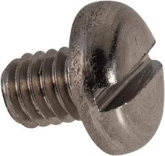 Value Collection - M4x0.70 Metric Coarse, 5mm Length Under Head Slotted Drive Machine Screw - Pan Head, Grade 316 & A4 Stainless Steel, Uncoated, Without Washer - Eagle Tool & Supply