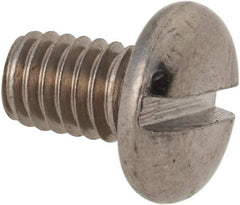 Value Collection - M4x0.70 Metric Coarse, 6mm Length Under Head Slotted Drive Machine Screw - Pan Head, Grade 316 & A4 Stainless Steel, Uncoated, Without Washer - Eagle Tool & Supply