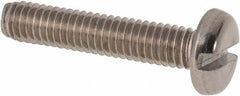 Value Collection - M4x0.70 Metric Coarse, 20mm Length Under Head Slotted Drive Machine Screw - Pan Head, Grade 316 & A4 Stainless Steel, Uncoated, Without Washer - Eagle Tool & Supply