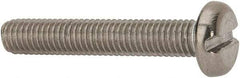 Value Collection - M5x0.80 Metric Coarse, 30mm Length Under Head Slotted Drive Machine Screw - Pan Head, Grade 316 & A4 Stainless Steel, Uncoated, Without Washer - Eagle Tool & Supply