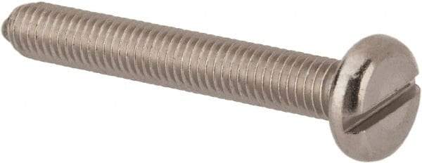 Value Collection - M5x0.80 Metric Coarse, 35mm Length Under Head Slotted Drive Machine Screw - Pan Head, Grade 316 & A4 Stainless Steel, Uncoated, Without Washer - Eagle Tool & Supply