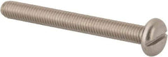 Value Collection - M5x0.80 Metric Coarse, 45mm Length Under Head Slotted Drive Machine Screw - Pan Head, Grade 316 & A4 Stainless Steel, Uncoated, Without Washer - Eagle Tool & Supply