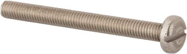 Value Collection - M5x0.80 Metric Coarse, 50mm Length Under Head Slotted Drive Machine Screw - Pan Head, Grade 316 & A4 Stainless Steel, Uncoated, Without Washer - Eagle Tool & Supply