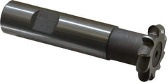 Whitney Tool Co. - 1/8" Radius, 1/4" Circle Diam, 1-1/4" Cutter Diam, Shank Connection, Convex Radius Cutter - 3/4" Shank Diam, 3-1/2" OAL, High Speed Steel, Uncoated, Profile Ground, 10 Teeth, Weldon Flat - Eagle Tool & Supply