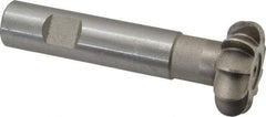 Whitney Tool Co. - 1/4" Radius, 1/2" Circle Diam, 1-1/2" Cutter Diam, Shank Connection, Convex Radius Cutter - 3/4" Shank Diam, 4" OAL, High Speed Steel, Uncoated, Profile Ground, 10 Teeth, Weldon Flat - Eagle Tool & Supply