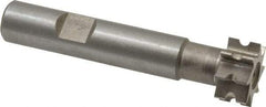 Whitney Tool Co. - 1/16" Radius, 1/8" Circle Diam, 3/4" Cutter Diam, 3/8" Cutting Width, Shank Connection, Concave Radius Cutter - 1/2" Shank Diam, 3" OAL, High Speed Steel, Uncoated, Profile Ground, 8 Teeth, Weldon Flat - Eagle Tool & Supply