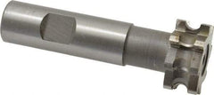 Whitney Tool Co. - 1/8" Radius, 1/4" Circle Diam, 1-1/4" Cutter Diam, 9/16" Cutting Width, Shank Connection, Concave Radius Cutter - 3/4" Shank Diam, 3-1/2" OAL, High Speed Steel, Uncoated, Profile Ground, 8 Teeth, Weldon Flat - Eagle Tool & Supply