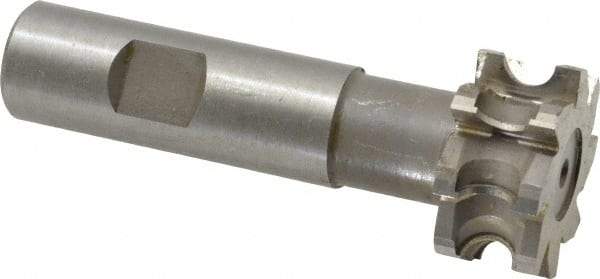 Whitney Tool Co. - 5/32" Radius, 5/16" Circle Diam, 1-5/16" Cutter Diam, 5/8" Cutting Width, Shank Connection, Concave Radius Cutter - 3/4" Shank Diam, 3-1/2" OAL, High Speed Steel, Uncoated, Profile Ground, 8 Teeth, Weldon Flat - Eagle Tool & Supply