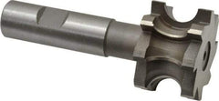 Whitney Tool Co. - 5/16" Radius, 5/8" Circle Diam, 1-3/4" Cutter Diam, 1-1/8" Cutting Width, Shank Connection, Concave Radius Cutter - 3/4" Shank Diam, 4" OAL, High Speed Steel, Uncoated, Profile Ground, 8 Teeth, Weldon Flat - Eagle Tool & Supply