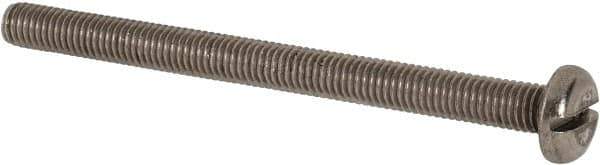 Value Collection - M5x0.80 Metric Coarse, 65mm Length Under Head Slotted Drive Machine Screw - Pan Head, Grade 316 & A4 Stainless Steel, Uncoated, Without Washer - Eagle Tool & Supply