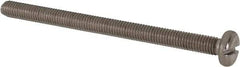 Value Collection - M5x0.80 Metric Coarse, 70mm Length Under Head Slotted Drive Machine Screw - Pan Head, Grade 316 & A4 Stainless Steel, Uncoated, Without Washer - Eagle Tool & Supply