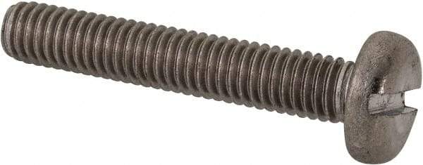 Value Collection - M6x1.00 Metric Coarse, 35mm Length Under Head Slotted Drive Machine Screw - Pan Head, Grade 316 & A4 Stainless Steel, Uncoated, Without Washer - Eagle Tool & Supply