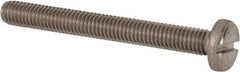 Value Collection - M6x1.00 Metric Coarse, 55mm Length Under Head Slotted Drive Machine Screw - Pan Head, Grade 316 & A4 Stainless Steel, Uncoated, Without Washer - Eagle Tool & Supply