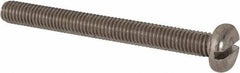 Value Collection - M6x1.00 Metric Coarse, 60mm Length Under Head Slotted Drive Machine Screw - Pan Head, Grade 316 & A4 Stainless Steel, Uncoated, Without Washer - Eagle Tool & Supply