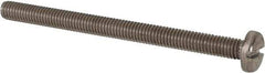 Value Collection - M6x1.00, 80mm Length Under Head Slotted Drive Machine Screw - Pan Head, Grade 316 & A4 Stainless Steel, Uncoated, Without Washer - Eagle Tool & Supply