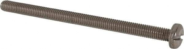 Value Collection - M6x1.00 Metric Coarse, 90mm Length Under Head Slotted Drive Machine Screw - Pan Head, Grade 316 & A4 Stainless Steel, Uncoated, Without Washer - Eagle Tool & Supply