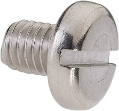 Value Collection - M8x1.25, 10mm Length Under Head Slotted Drive Machine Screw - Pan Head, Grade 316 & A4 Stainless Steel, Uncoated, Without Washer - Eagle Tool & Supply