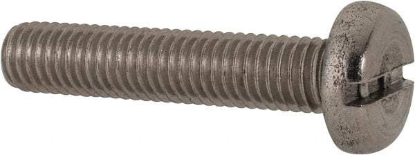 Value Collection - M8x1.25 Metric Coarse, 40mm Length Under Head Slotted Drive Machine Screw - Pan Head, Grade 316 & A4 Stainless Steel, Uncoated, Without Washer - Eagle Tool & Supply