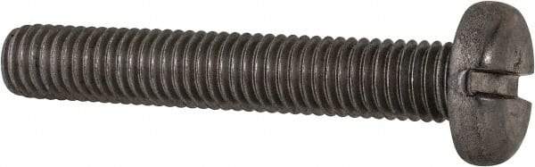 Value Collection - M8x1.25, 50mm Length Under Head Slotted Drive Machine Screw - Pan Head, Grade 316 & A4 Stainless Steel, Uncoated, Without Washer - Eagle Tool & Supply