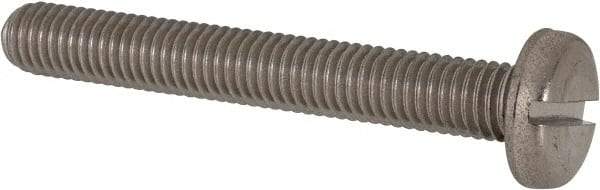 Value Collection - M8x1.25, 60mm Length Under Head Slotted Drive Machine Screw - Pan Head, Grade 316 & A4 Stainless Steel, Uncoated, Without Washer - Eagle Tool & Supply