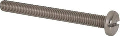 Value Collection - M8x1.25 Metric Coarse, 80mm Length Under Head Slotted Drive Machine Screw - Pan Head, Grade 316 & A4 Stainless Steel, Uncoated, Without Washer - Eagle Tool & Supply