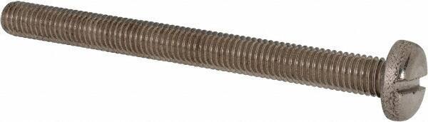 Value Collection - M8x1.25 Metric Coarse, 90mm Length Under Head Slotted Drive Machine Screw - Pan Head, Grade 316 & A4 Stainless Steel, Uncoated, Without Washer - Eagle Tool & Supply