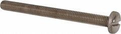 Value Collection - M8x1.25 Metric Coarse, 90mm Length Under Head Slotted Drive Machine Screw - Pan Head, Grade 316 & A4 Stainless Steel, Uncoated, Without Washer - Eagle Tool & Supply