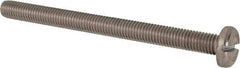 Value Collection - M8x1.25 Metric Coarse, 100mm Length Under Head Slotted Drive Machine Screw - Pan Head, Grade 316 & A4 Stainless Steel, Uncoated, Without Washer - Eagle Tool & Supply