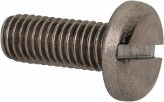 Value Collection - M10x1.50 Metric Coarse, 25mm Length Under Head Slotted Drive Machine Screw - Pan Head, Grade 316 & A4 Stainless Steel, Uncoated, Without Washer - Eagle Tool & Supply