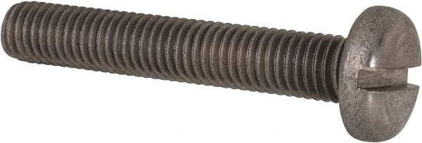 Value Collection - M10x1.50, 60mm Length Under Head Slotted Drive Machine Screw - Pan Head, Grade 316 & A4 Stainless Steel, Uncoated, Without Washer - Eagle Tool & Supply
