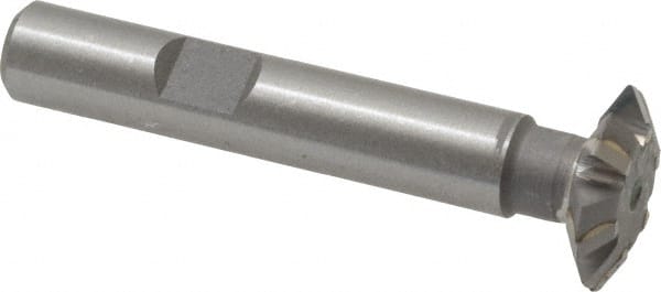 Whitney Tool Co. - 3/4° 3/4" Cut Diam, 3/16" Cut Width, 3/8" Shank, Carbide-Tipped Double-Angle Cutter - Eagle Tool & Supply