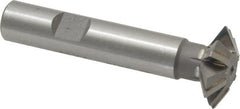 Whitney Tool Co. - 1° 1" Cut Diam, 5/16" Cut Width, 1/2" Shank, Carbide-Tipped Double-Angle Cutter - Eagle Tool & Supply