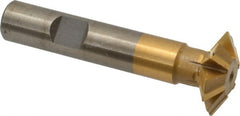 Whitney Tool Co. - 1° 1" Cut Diam, 5/16" Cut Width, 1/2" Shank, Carbide-Tipped Double-Angle Cutter - Eagle Tool & Supply