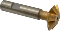 Whitney Tool Co. - 1-1/2° 1-1/2" Cut Diam, 1/2" Cut Width, 5/8" Shank, Carbide-Tipped Double-Angle Cutter - Eagle Tool & Supply