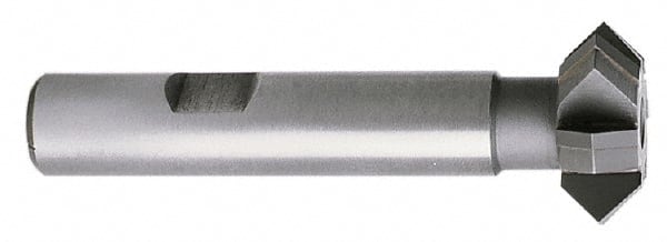 Whitney Tool Co. - 2-1/4° 2-1/4" Cut Diam, 3/4" Cut Width, 7/8" Shank, Carbide-Tipped Double-Angle Cutter - Eagle Tool & Supply