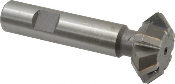 Whitney Tool Co. - 1-3/8° 1-3/8" Cut Diam, 1/2" Cut Width, 5/8" Shank, Carbide-Tipped Double-Angle Cutter - Eagle Tool & Supply