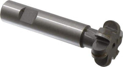 Whitney Tool Co. - 1/4" Radius, 1/2" Circle Diam, 1-1/2" Cutter Diam, Shank Connection, Convex Radius Cutter - 3/4" Shank Diam, 4" OAL, Carbide-Tipped, Uncoated, Profile Ground, 6 Teeth, Weldon Flat - Eagle Tool & Supply