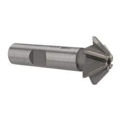 Whitney Tool Co. - 1" Diam x 5/16" Width of Cut, 45° Included Angle, Shank Connection, Carbide Tipped Single Angle Cutter - 1/2" Shank Diam, 2-1/2" Overall Length, Right Hand Cut, Uncoated - Eagle Tool & Supply