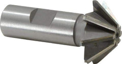 Whitney Tool Co. - 1-1/2" Diam x 1/2" Width of Cut, 45° Included Angle, Shank Connection, Carbide Tipped Single Angle Cutter - 3/4" Shank Diam, 2-3/4" Overall Length, Right Hand Cut, Uncoated - Eagle Tool & Supply