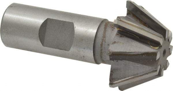 Whitney Tool Co. - 1-1/2" Diam x 5/8" Width of Cut, 60° Included Angle, Shank Connection, Carbide Tipped Single Angle Cutter - 3/4" Shank Diam, 2-3/4" Overall Length, Right Hand Cut, Uncoated - Eagle Tool & Supply