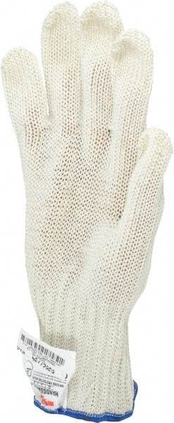 Whizard - Size M (8), ANSI Cut Lvl 5, Kevlar/Spectra/Stainless Steel Cut Resistant Gloves - High Strength Fiber/Stainless Steel Lining, Knit Wrist, Gray, Ambidextrous - Eagle Tool & Supply